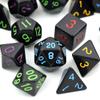 5 Sets New Black Polyhedral Dice with Satin-Lined Velvet Bag for Dungeons and Dragons DND RPG MTG D20 D12 D10 D8 D6 D4 view 4