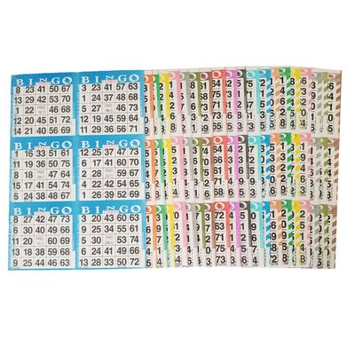 American Games Bingo Paper Game Cards  6 Card  20 Bingo Sheets  50 Books  20 Colors, Made in USA