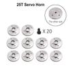 10Pcs Servo Horn Metal Aluminum 25T Silvery Servo Disc for Robot Mechanical Claw Rc Car Helicopter Mg945 Mg995 Mg996 view 2