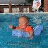 Mambobaby Float with Canopy Size Improved Non Inflatable Infant Baby Pool Float Smart Mambo Float Swim Trainer Baby Swim Float Mambo Baby Float Solid Air Free Water Waist Swimming Ring view 2