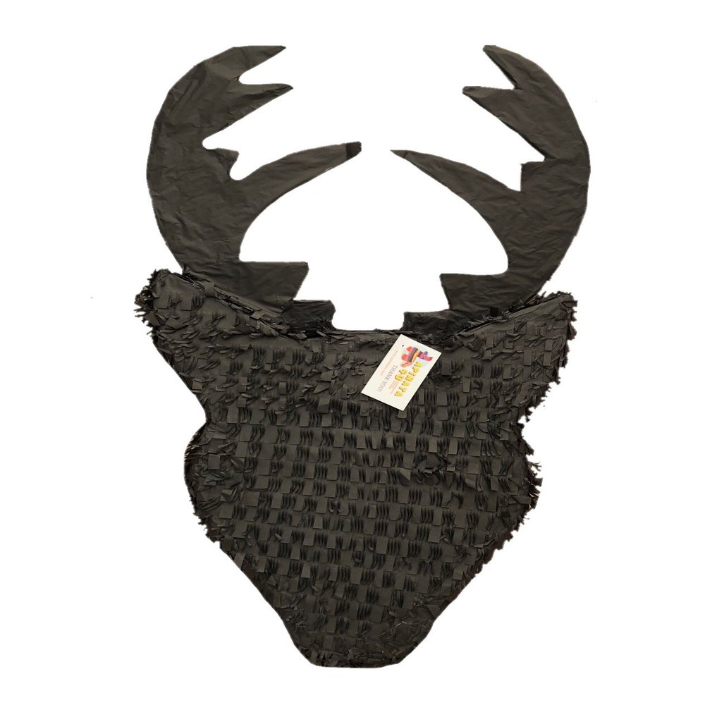 APINATA4U 20" Black Deer Silhouette Pinata For Lumberjack Theme Hunting Party Lumberjack Birthday Suppies Reindeer Theme Party