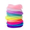Senkary 120 Pieces Silicone Jelly Bracelets Glow Neon 80s Rubber Bracelets Gel Gummy Elastic Hair Ties for Adults, Women, Kids, Girl, Party Favors (10 Colors) view 1