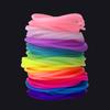 Senkary 120 Pieces Silicone Jelly Bracelets Glow Neon 80s Rubber Bracelets Gel Gummy Elastic Hair Ties for Adults, Women, Kids, Girl, Party Favors (10 Colors) view 4