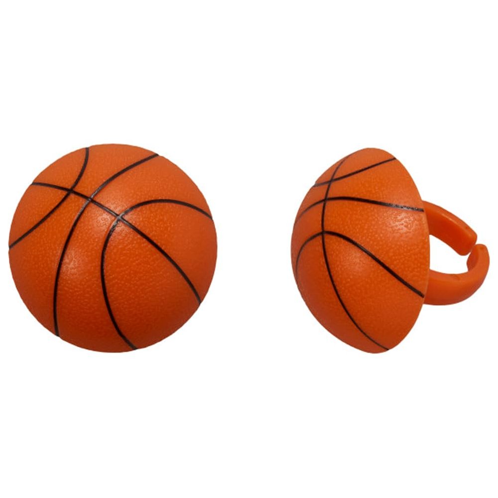 Basketball Cupcake Rings - 12 ct