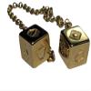 Custom 3d Stuff Smuggler's Dice Accurate Stainless Steel Gold Plated Deluxe Solo Dice - Shiny with Gift Box view 1
