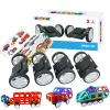 MAGBLOCK 4 Pieces Wheels Set Compatible with Hole Magnetic Blocks Wheels Bases for Kids/Toddler Toys (No Magnets) view 1