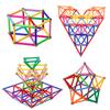 ELONGDI Magnetic Building Blocks, [ 132 Pieces ] Lengthen Building Sticks Set, Magnet Stem Toys Set Non-Toxic Building 3D Puzzle Boys Toys for Kids and Adult view 3