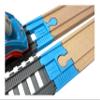 TrainLab.com Adapters, Compatible with Thomas & Friends Trackmaster Gray 2014 and Wooden Railway Tracks, Essential Trackmaster and Wooden Track Accessories (2pc) Light Blue view 1