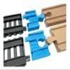 TrainLab.com Adapters, Compatible with Thomas & Friends Trackmaster Gray 2014 and Wooden Railway Tracks, Essential Trackmaster and Wooden Track Accessories (2pc) Light Blue view 2