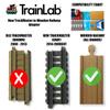 TrainLab.com Adapters, Compatible with Thomas & Friends Trackmaster Gray 2014 and Wooden Railway Tracks, Essential Trackmaster and Wooden Track Accessories (2pc) Light Blue view 4