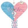 APINATA4U 17" He or She Gender reveal Heart Pinata He or She Boy or Girl Valentine's Day Gender Reveal Party It's a Boy It's a Girl Baby Shower Pinata Pink & Blue Color view 1
