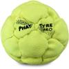 DIRTBAG PT Pro 32 Panel Footbag, Flying Clipper Original Design, Steel Pellet Filled for Maximum Control Handsewn - Fluorescent Yellow. view 1