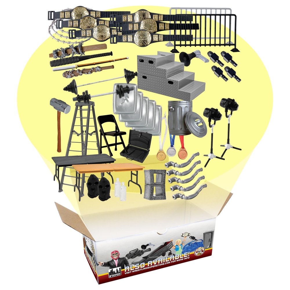 50 Piece Accessory Starter Kit for Wrestling Figures