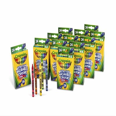 Crayola Bulk Ultra Clean Washable Crayons, Back to School Supplies, 12 Packs of 24 Count