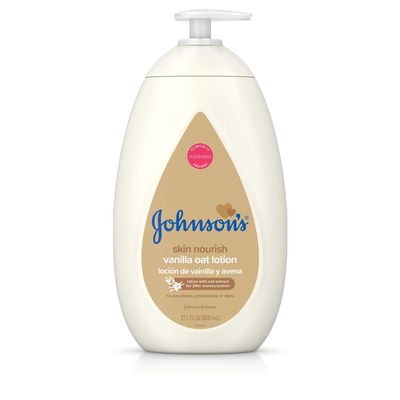 Johnson's Moisturizing Baby Body Lotion with Vanilla & Oat Extract for Dry Skin, 27.1 fl. Oz