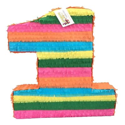 20" Tall Number One Pinata Fiesta Theme Birthday Party Supplies Cinco de Mayo 1st Birthday First Birthday