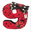 20" Tall Red Ladybug Number Nine Pinata Nineth Birthday Ladybug Party Supplies view 1