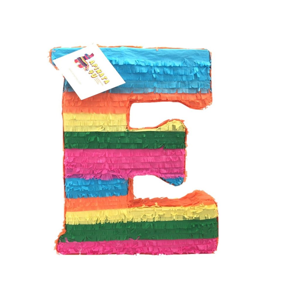 20" Tall Letter E Pinata Fiesta Theme Fiesta Themed Birthday Party Supplies Cinco de Mayo Teens Party