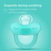 Smilo Newborn Baby Pacifier - 3 Pack of Orthodontic Pacifiers for Babies from 0-2 Months - Expands to Support The Palate During Soothing - BPA-Free - Aqua view 4