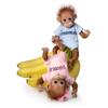 The Ashton-Drake Galleries Double Trouble Baby Orangutan Twin Dolls by Cindy Sales, Poseable Lifelike Monkey Dolls with Hand-Applied Hair and Personalized Outfits view 2