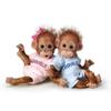 The Ashton-Drake Galleries Double Trouble Baby Orangutan Twin Dolls by Cindy Sales, Poseable Lifelike Monkey Dolls with Hand-Applied Hair and Personalized Outfits view 3