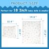 18 Inch Doll Bedding 2 Pc. Set - Reversible Print Baby Doll Bedding Accessories with Comforter and Pillow - Fits American Girl Dolls and Other 18 Inch Dolls Holiday view 3