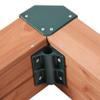 Gorilla Playsets 02-3017 Interlocking Sandbox, Wood, Square, 45.5"" W x 45.5"" D x 8"" H, Brown view 3