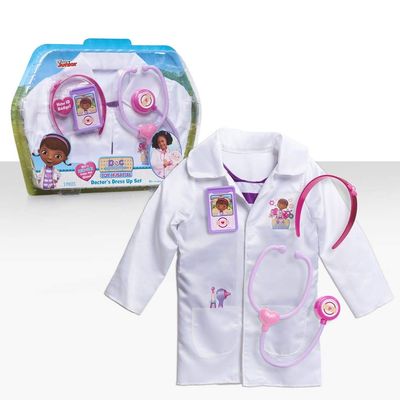 Doc McStuffins Doctor's Dress Up Set and Accessories, 4-pieces, Imaginative and Pretend Play, Kids Toys for Ages 3 Up by Just Play