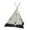 Anne Home Fabric Children Tent - Blue & White Teepee for Kids Made from Pinewood - 55.1L x 51.2W x 72.8H Inches view 1