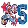 Blue Number 5th Birthday Power Rangers Ninja Steel Party Decorations Balloon Bundle view 1