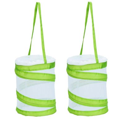 RESTCLOUD 2-Pack Mini Butterfly Habitat, Insect Mesh Cage, Bug Terrarium Pop Up 5.5" x 7" Tall (Pack of 2)