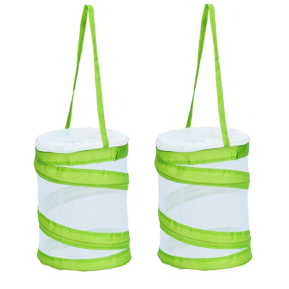 RESTCLOUD 2-Pack Mini Butterfly Habitat, Insect Mesh Cage, Bug Terrarium Pop Up 5.5" x 7" Tall (Pack of 2)