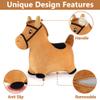iPlay, iLearn Bouncy Pals Brown Hopping Horse, Toddler Plush Animal Hopper Toy, Kids Inflatable Ride on Bouncer W/Pump, Indoor Outdoor Jumper, Birthday Gifts for 18 24 Months 2 3 Year Old Boys Girls view 3