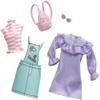 Barbie Clothes - 2 Outfits Doll Feature Pastels Like Light Green Overalls with Cute Graphics and Pink Backpack, Gift for 3 to 8 Year Olds view 1