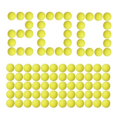 [200 Rounds] Nerf Rival Compatible Ammo by Little Valentine - Bulk Yellow Foam Bullet Ball Replacement Refill Pack for Nerf Rival Blasters (HIR, High-Impact Rounds - Yellow)