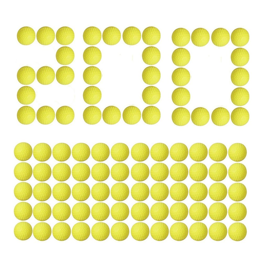 [200 Rounds] Nerf Rival Compatible Ammo by Little Valentine - Bulk Yellow Foam Bullet Ball Replacement Refill Pack for Nerf Rival Blasters (HIR, High-Impact Rounds - Yellow)