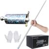 OUERMAMA Silver Magic Cane Metal Appearing Cane with Video Tutorial and Gloves, Pocket Staff Magic Tricks view 1