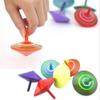 goodplay 6 Pcs Set of Handmade Painted Wood Spinning Tops, Wooden Toy Educational Toys Kindergarten Toy Standard Tops view 1