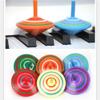 goodplay 6 Pcs Set of Handmade Painted Wood Spinning Tops, Wooden Toy Educational Toys Kindergarten Toy Standard Tops view 3
