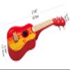 Hape Kid's Wooden Toy Ukulele, Red view 4