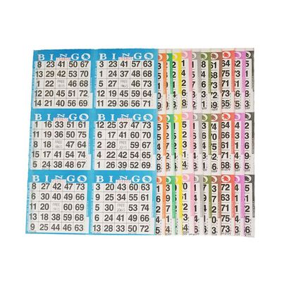 American Games Bingo Paper Game Cards  6 Card  10 Bingo Sheets  100 Books  10 Colors, Made in USA