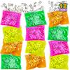 ArtCreativity Domino Game Set - Pack of 12 - Each Domino Set Includes 28 Pieces Per Neon Pink, Yellow, Green and Orange Bags - Great School, Carnival Prizes - Awesome Party Favor - Fun Game for Kids view 1