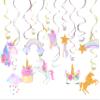 Klmars 30 Ct Unicorn Hanging Swirl Decorations - Unicorn Party Decorations view 1