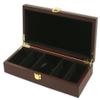 DA VINCI Mahogany Wood Poker Case with 100 Chip Capacity (Chips not Included) view 2