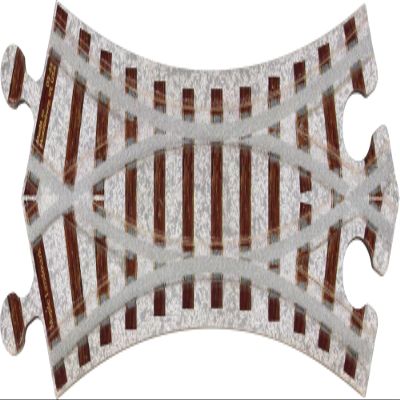 Wooden Train Track - Curved Crossover - Made in USA