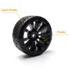 1/10 RC Drift Wheels 12mm Plastic RC Drift Tires & Black 10 Spokes Wheel Rims Pack of 4 view 3