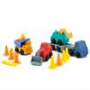 Iwako New Trailer Construction Machine Trucks Japanese Erasers Blister Set view 1