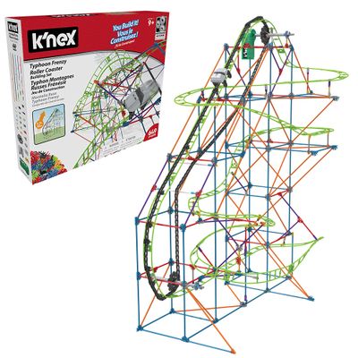 K'NEX 51438 Typhoon Frenzy Roller Coaster Building Set Building Kit, Gray
