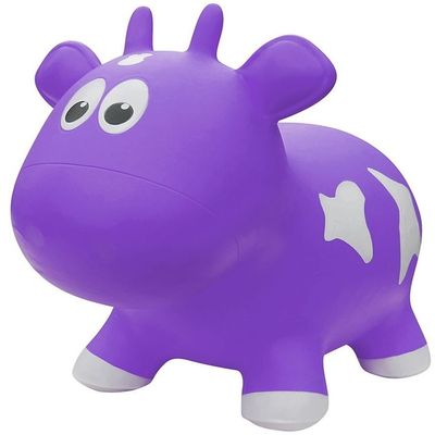 Farm Hoppers Award Winning Inflatable Toddler Safe Bouncing Purple Cow Plus Pump