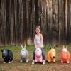 Farm Hoppers Bouncing Inflatable Animals - Award Winning Ride On Bouncy Pig Animal Jumper Toy for Children, BPA, Latex Free Plastic, Easy Use Hand Pump view 3